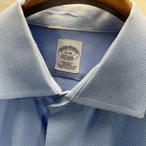 Brooks Brothers Dress‎ Shirt Non-Iron Egyptian Cotton Regular Fit 17-35